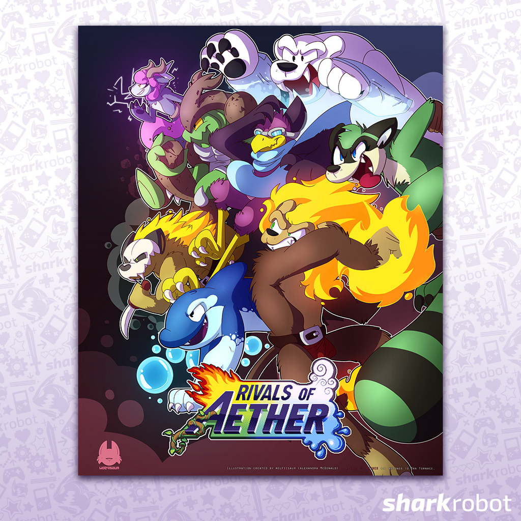 Rivals of Aether Wolfiisaur - Poster Print