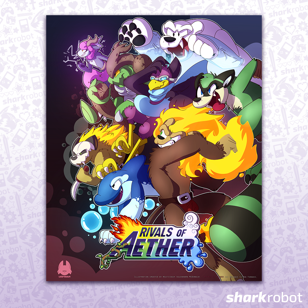 Rivals of Aether Wolfiisaur - Poster Print