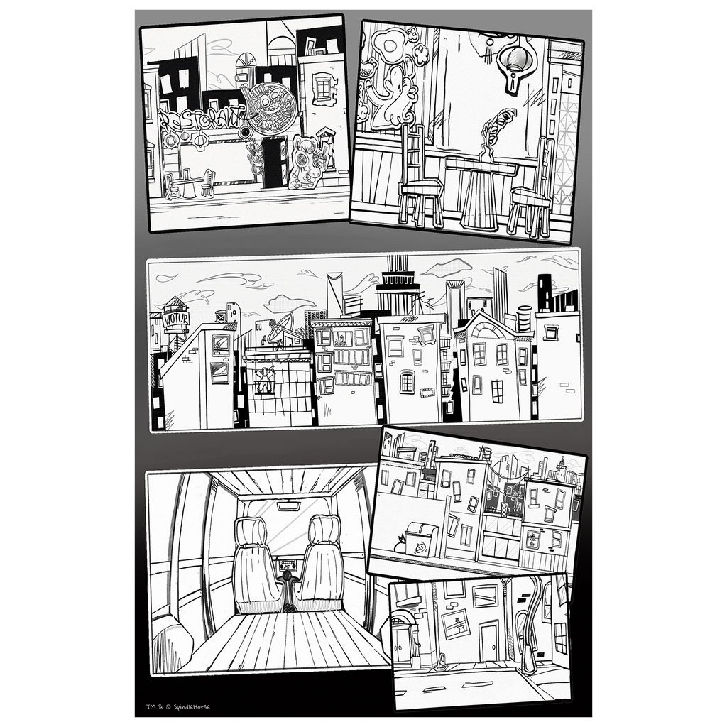 Book Report Drawings Poster Print W/Sticker Sheet *LIMITED STOCK*