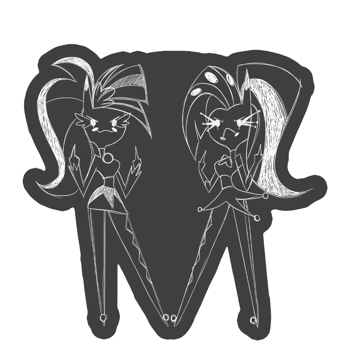 Sketchy Glitz + Glam Car Decal *LIMITED STOCK*