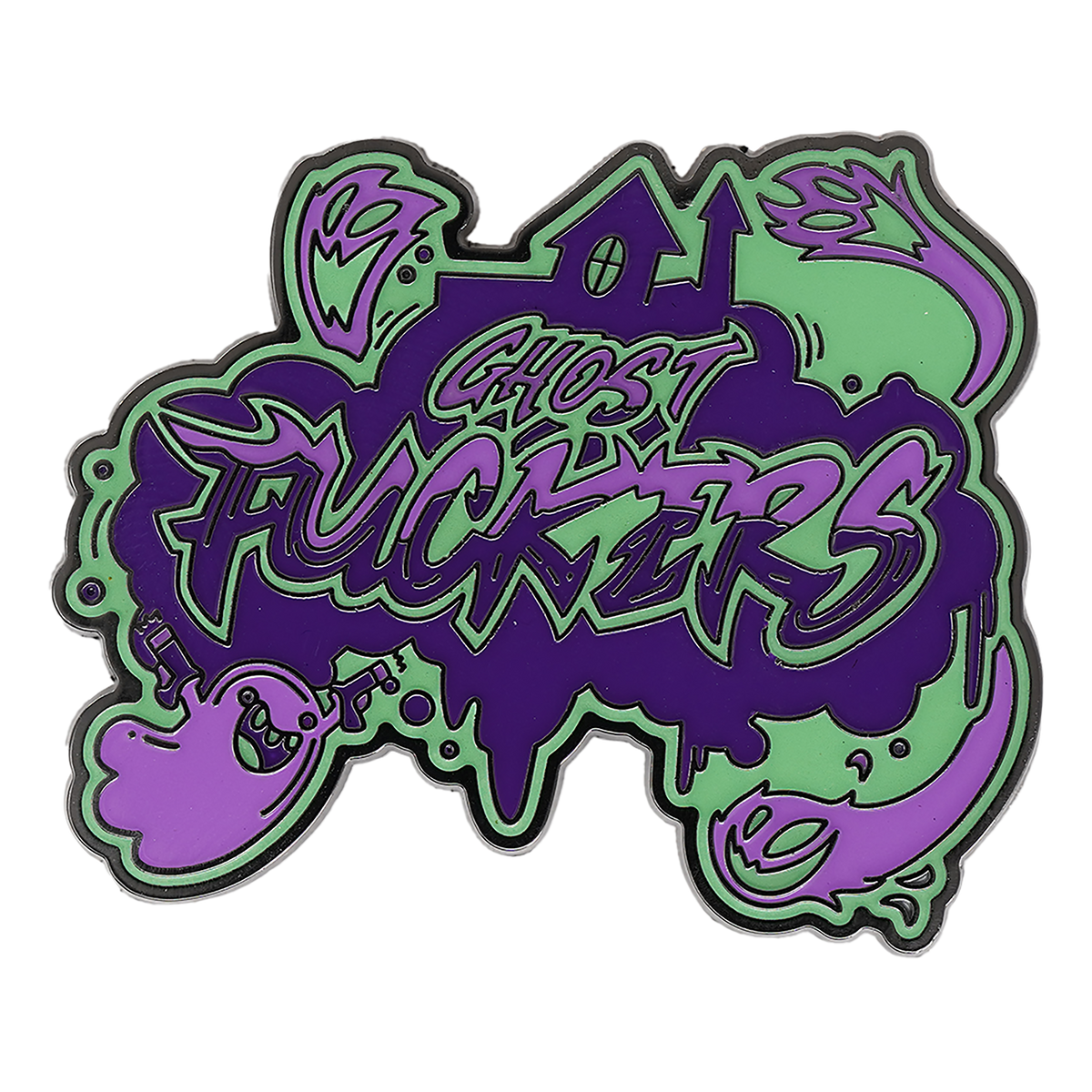Ghost Fckrs Logo GLOW IN THE DARK Enamel Pin *LIMITED STOCK*
