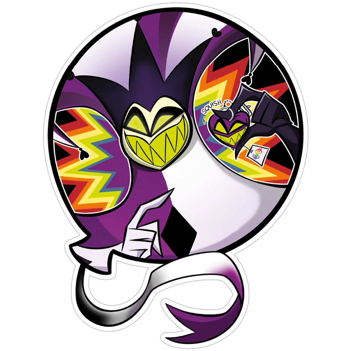 Mammon Pride Balloon Sticker *LIMITED STOCK*