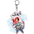 Moxxie - Cozy Winter - Holographic Keychain *LIMITED STOCK*