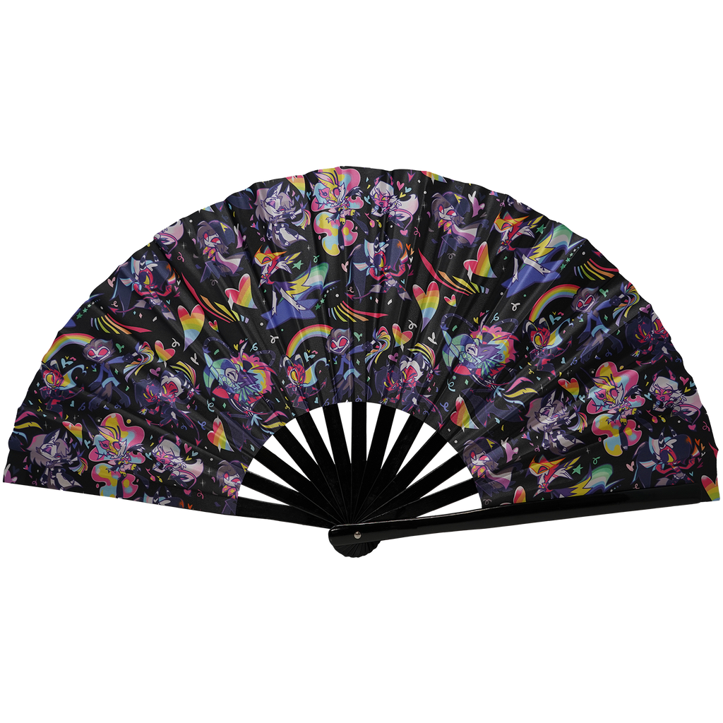 Helluva Boss Pride Pattern - Clacker Fan *LIMITED STOCK*