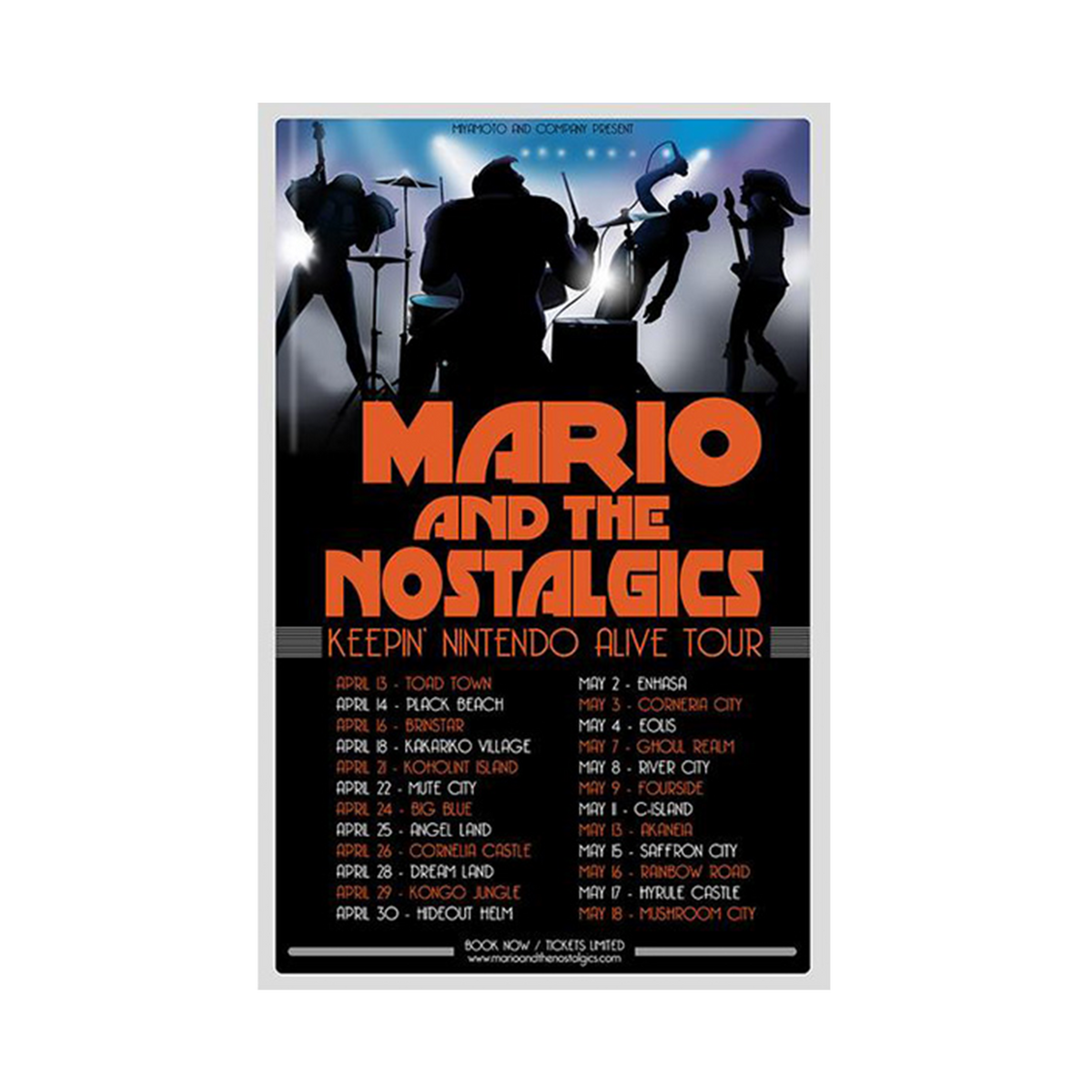 The Nostalgics Band Poster Print *LAST CHANCE*