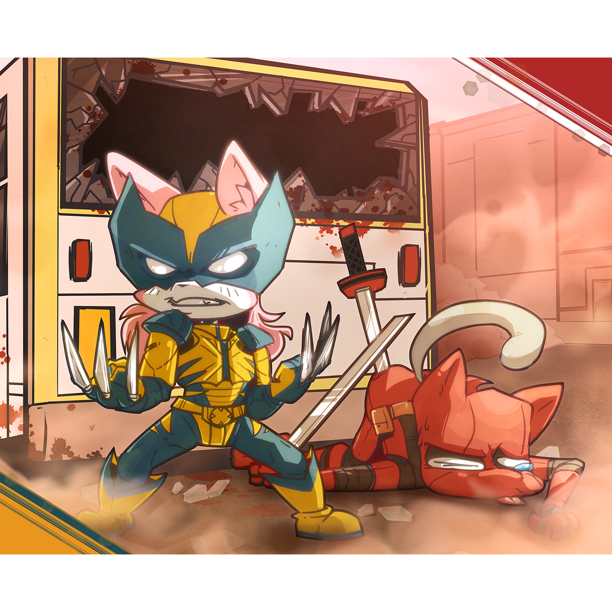 VG Cats Taking the Bus - Poster Print