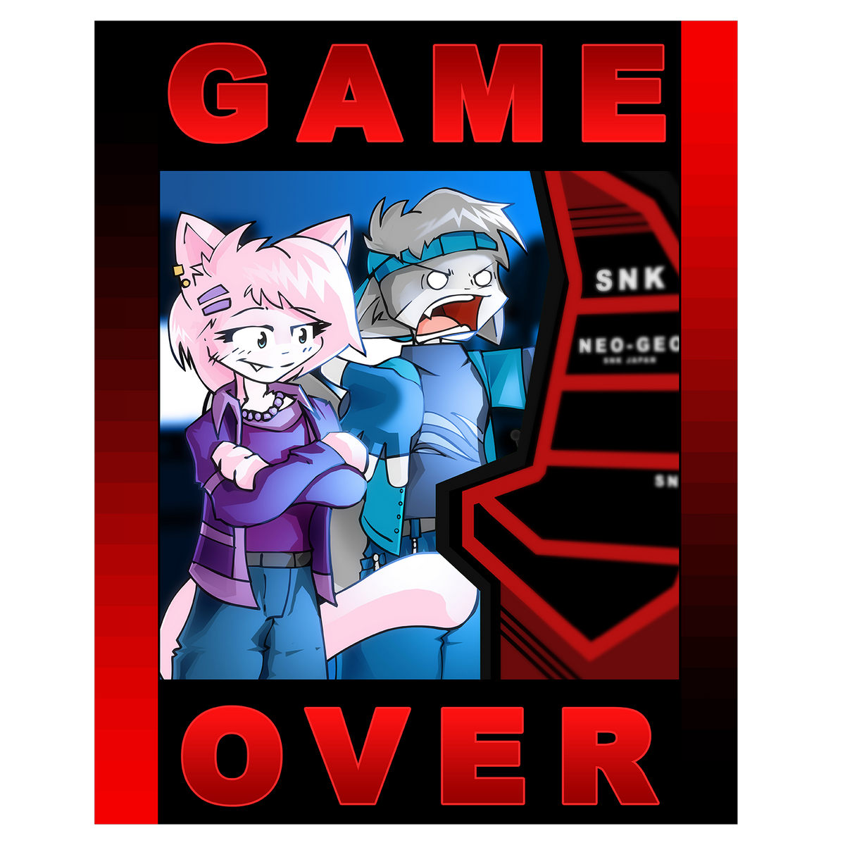Leo & Aeris Arcade Time - Poster Print