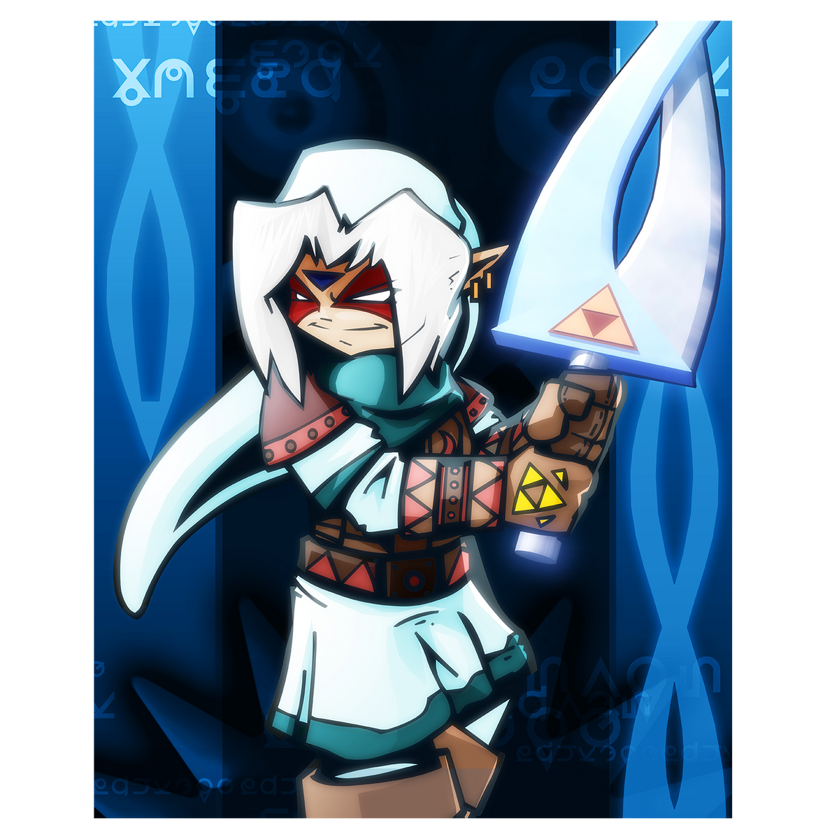 Ghostly Oni Swordsman - Poster Print