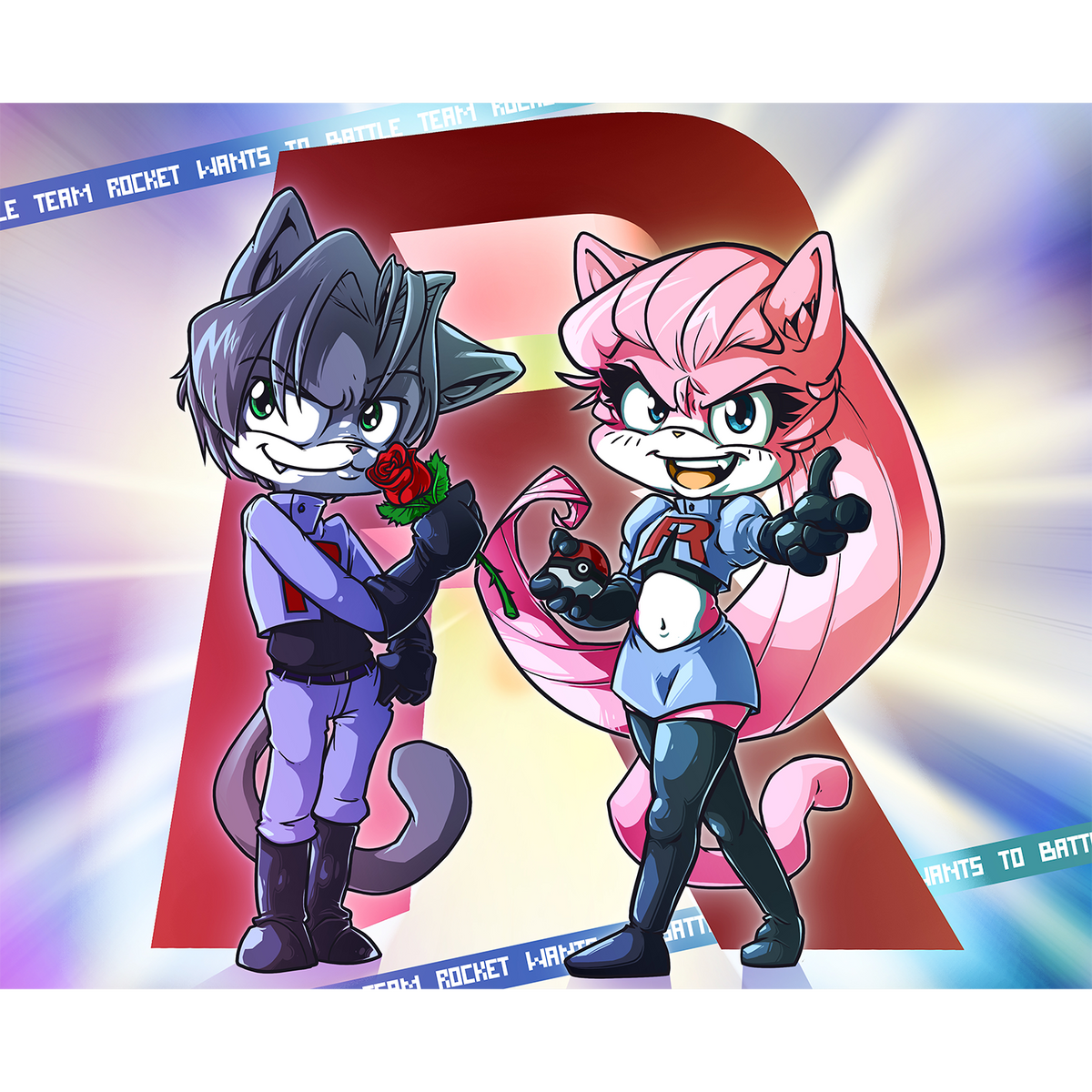 Leo & Aeris Pair of Troublemakers - Poster Print
