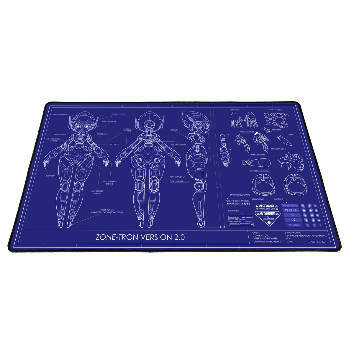 Zone-tron Blueprint Playmat