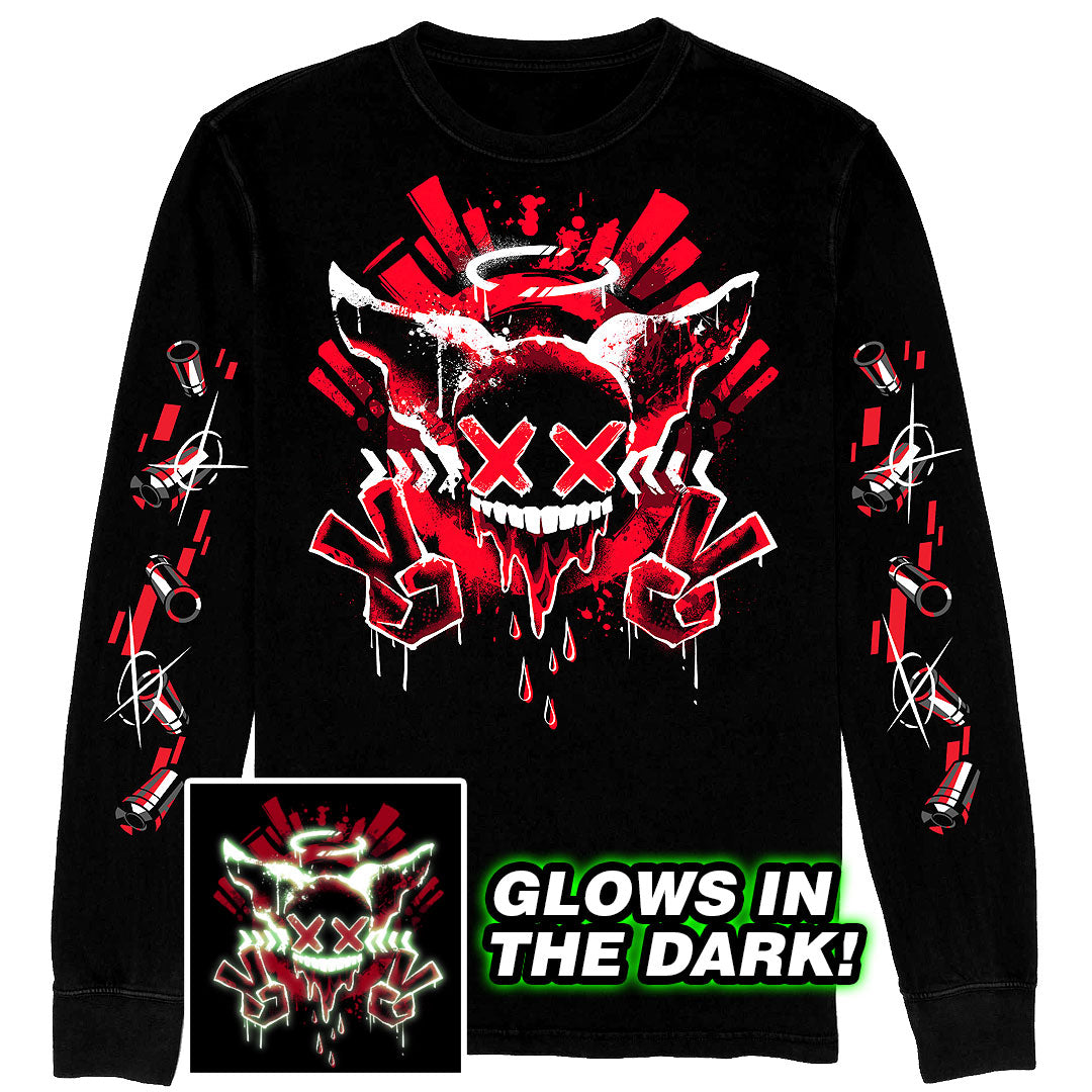 Long Sleeve T-Shirt - Tricky Squad - GLOWS IN THE DARK *PRE-ORDER*