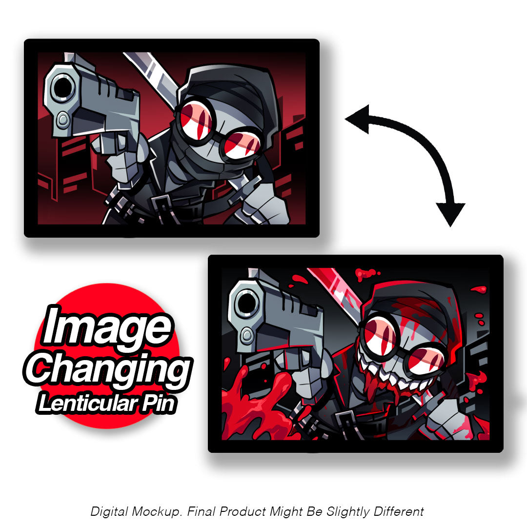 Hank - Bloody Battle - Lenticular Pin *LIMITED STOCK*