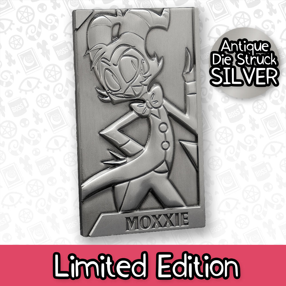 Moxxie Silver Plated Metal Collectible Card *CLEARANCE*