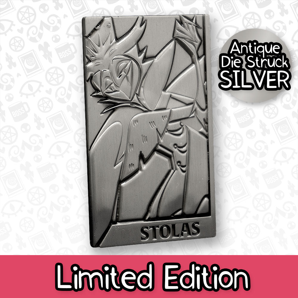 Stolas Silver Plated Metal Collectible Card *CLEARANCE*